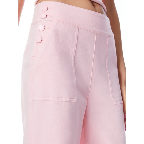 Alice + Olivia Donald High Waisted Light Pink Jean - Picture 4 of 16